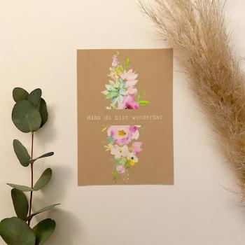 Spruchposter "Kraft Boho Pastell" | Geschenkidee | Personalisiert  | Muttertag | Wanddeko