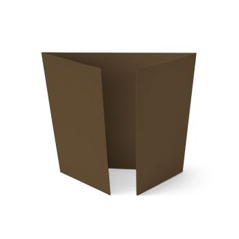 Altarfalz-Karte quadratisch (14,8x14,8cm) 220g/m² in braun
