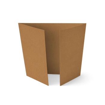 Altarfalz-Karte quadratisch (14,8x14,8cm) 220g/m² in kraft braun