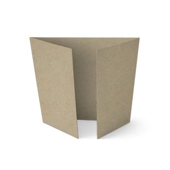 Altarfalz-Karte quadratisch (14,8x14,8cm) 220g/m² in kraft grau