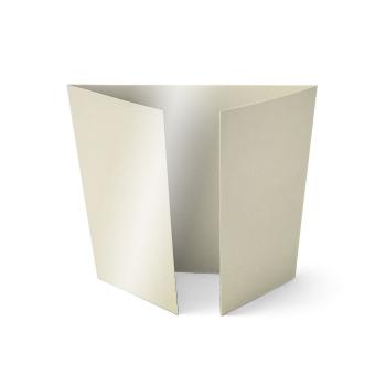 Altarfalz-Karte quadratisch (14,8x14,8cm) 240g/m² in metallic ivory