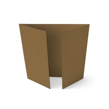 Altarfalz-Karte quadratisch (14,8x14,8cm) 210g/m² in struktur walnuss
