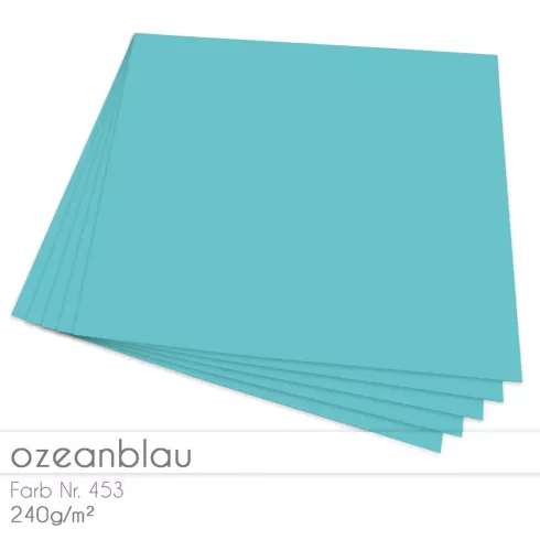 Cardstock "Premium" 12"x12" 240g/m² (30,5 x 30,5cm) in ozeanblau