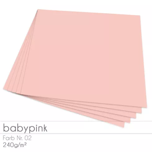 Cardstock "Premium" 12"x12"  240g/m² (30,5 x 30,5cm) in babypink