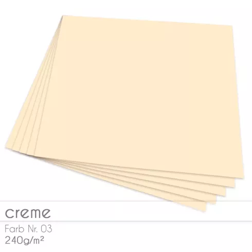 Cardstock "Premium" 12"x12"  240g/m² (30,5 x 30,5cm) in creme