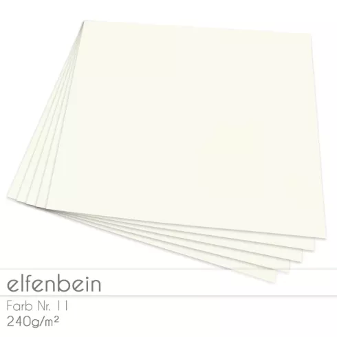 Cardstock "Premium" 12"x12"  240g/m² (30,5 x 30,5cm) in elfenbein