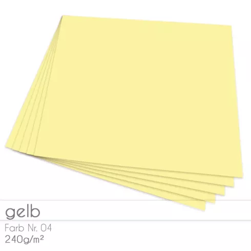 Cardstock "Premium" 12"x12"  240g/m² (30,5 x 30,5cm) in gelb