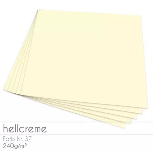 Cardstock "Premium" 12"x12"  240g/m² (30,5 x 30,5cm) in hellcreme