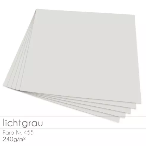 Cardstock "Premium" 12"x12" 240g/m² (30,5 x 30,5cm) in lichtgrau