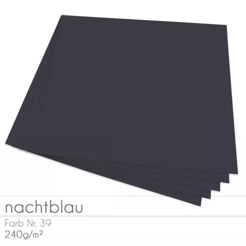 Cardstock "Premium" 12"x12"  240g/m² (30,5 x 30,5cm) in nachtblau