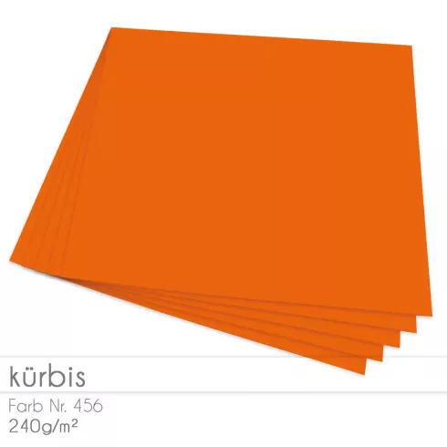 Cardstock "Premium" 12"x12"  240g/m² (30,5 x 30,5cm) in orange