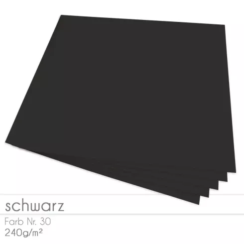 Cardstock "Premium" 12"x12"  240g/m² (30,5 x 30,5cm) in schwarz