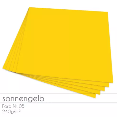 Cardstock "Premium" 12"x12"  240g/m² (30,5 x 30,5cm) in sonnengelb