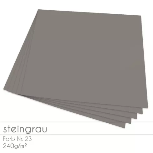 Cardstock "Premium" 12"x12"  240g/m² (30,5 x 30,5cm) in steingrau