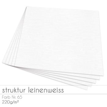 Cardstock "Struktur" 12"x12"  240g/m² (30,5 x 30,5cm) in leinen (weiss)