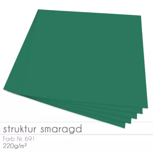 Cardstock "Struktur" 12"x12"  220g/m² (30,5 x 30,5cm) in struktur smaragd