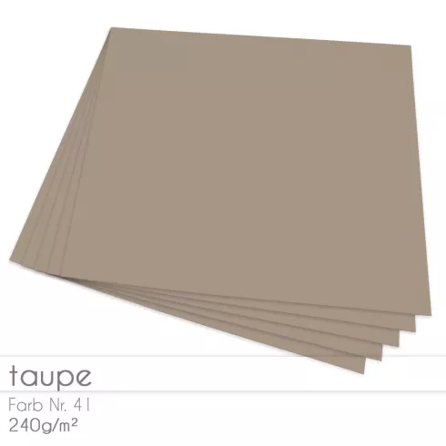 Cardstock "Premium" 12"x12"  240g/m² (30,5 x 30,5cm) in taupe