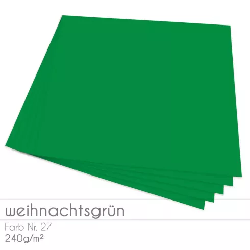Cardstock "Premium" 12"x12"  240g/m² (30,5 x 30,5cm) in weihnachtsgrün