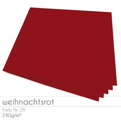 Cardstock "Premium" 12"x12"  240g/m² (30,5 x 30,5cm) in weihnachtsrot