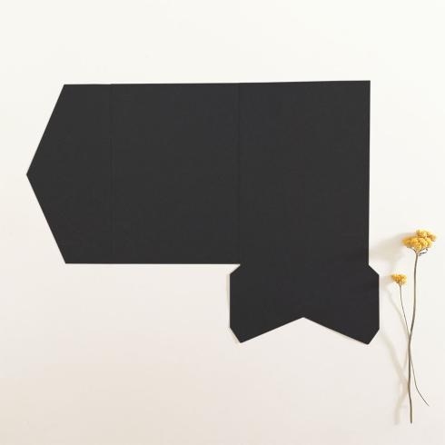 Pocketfold-Karte B6 Recycling "Recycling Schwarz" Exklusiv Line