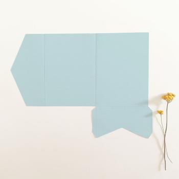 Preview: Pocketfold-Karte B6 Struktur-Karton "Struktur Puderblau" Exklusiv Line