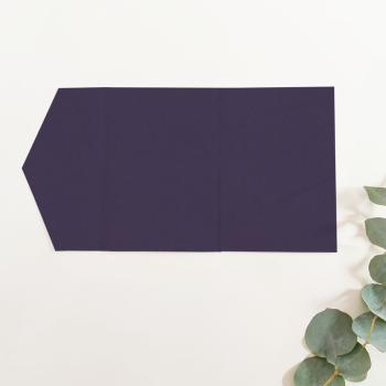 Pocketfold-Karte B6 Premium-Karton "Aubergine" Exklusiv Line