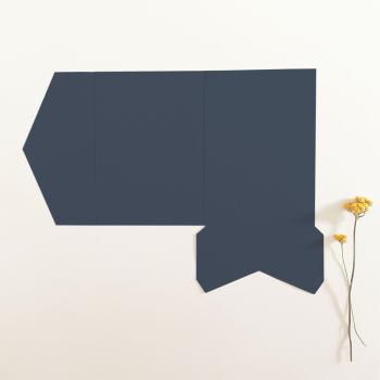 Pocketfold-Karte B6 Struktur-Karton "Struktur Irisblau" Exklusiv Line