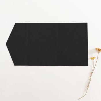 Pocketfold-Karte B6 Recycling "Recycling Schwarz" Exklusiv Line