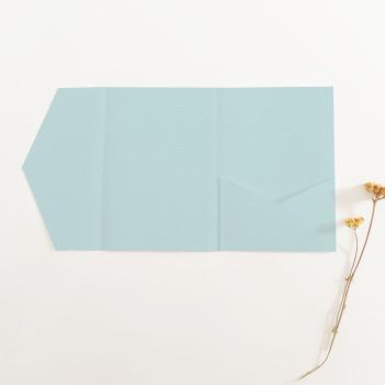 Pocketfold-Karte B6 Struktur-Karton "Struktur Puderblau" Exklusiv Line