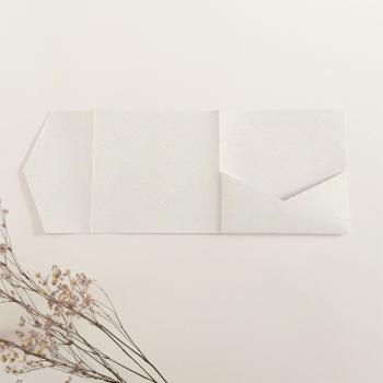 Pocketfold-Karte Quadrat (15x15) Recycling-Karton "Recycling Bermgras" Exklusiv Line