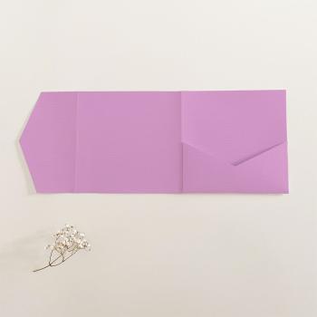 Pocketfold-Karte Quadrat (15x15) Struktur-Karton "Struktur Blütenrosa" Exklusiv Line