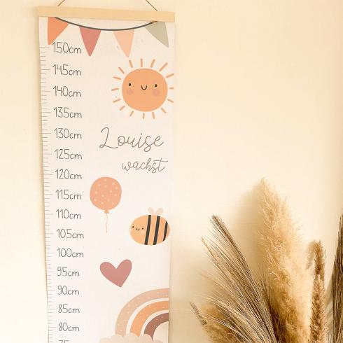 Messleiste "Boho" | Messlatte | Geschenkidee | Personalisiertes Geschenk | Kinderzimmerdeko