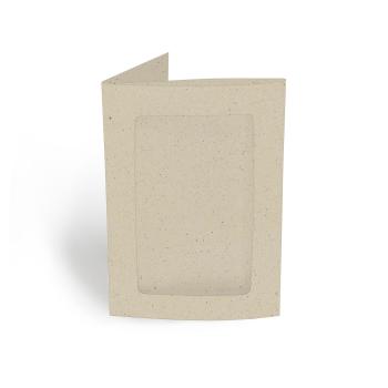 Passepartoutkarte rechteck 3-Fach DIN A6 in kraft kakao 15%