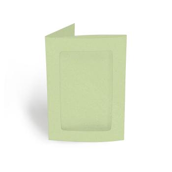 Passepartoutkarte rechteck 3-Fach DIN B6 in Recycling Kiwi