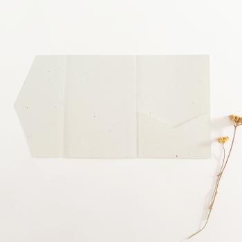 Pocketfold-Karte B6 Recycling "Wollweiss" Exklusiv Line