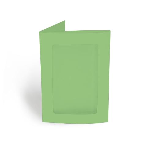Passepartoutkarte rechteck 3-Fach DIN A6 in pistazie