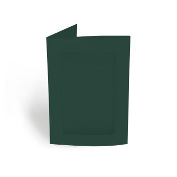 Passepartoutkarte rechteck 3-Fach DIN A6 in samtgrün