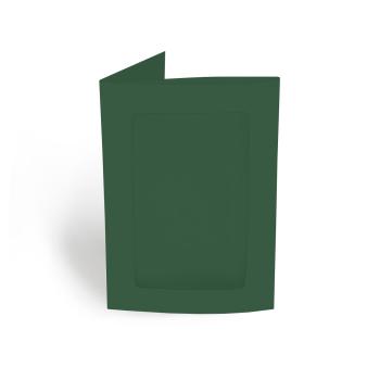 Passepartoutkarte rechteck 3-Fach DIN A6 in waldgrün