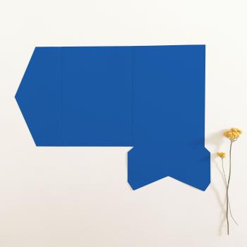 Pocketfold-Karte B6 Premium-Karton "Royalblau" Exklusiv Line