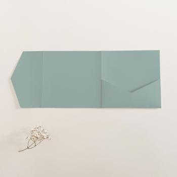 Pocketfold-Karte Quadrat (15x15) Premium-Karton "Eukalyptus" Exklusiv Line