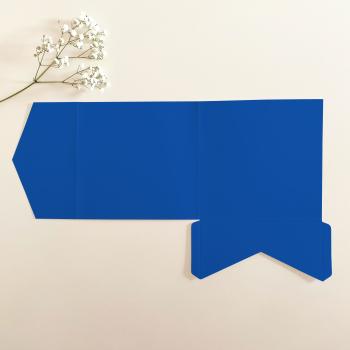 Pocketfold-Karte Quadrat (15x15) Premium-Karton "Royalblau" Exklusiv Line