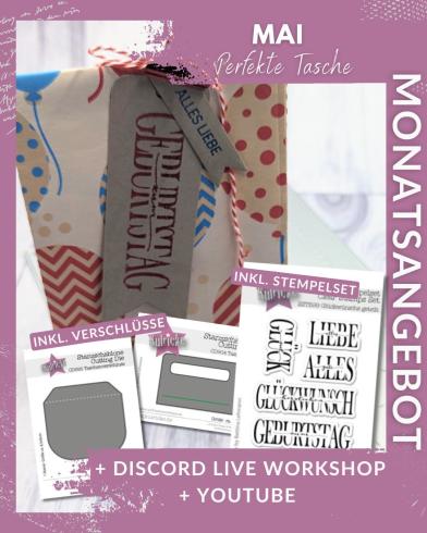 Bundle "Perfekte Tasche" inkl. Verschlüsse und Stempelset "Glückwünsche geteilt"