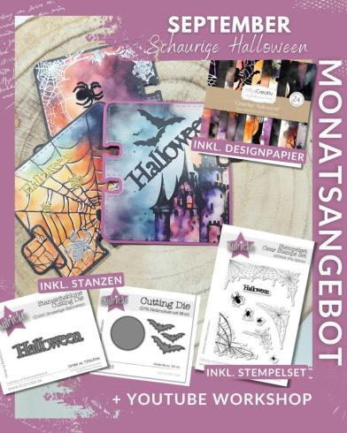 Kulricke Bundle "Schaurige Halloween" inkl. Stempelset, Stanzen und Designpapier