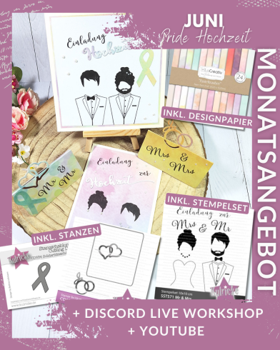 Kulricke Bundle "Pride Hochzeit" inkl. Pastellzauber und 3D Tischkarten-Stanze