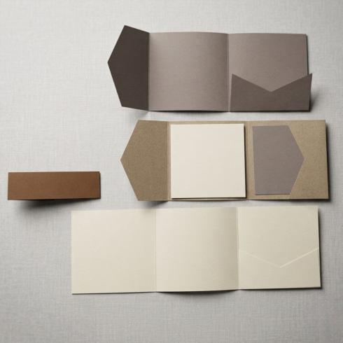 Musterpaket Pocketfold-Karten  15x15cm quer