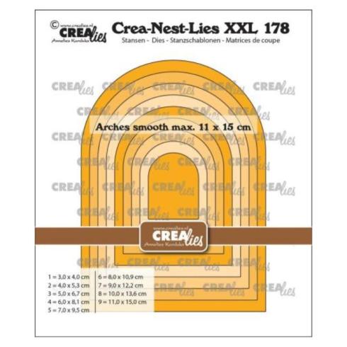 Crealies - Stanzschablone "No. 178 Arches Smooth" Crea-Nest-Lies XXL Dies