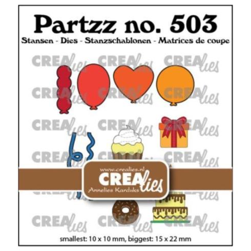 Crealies - Stanzschablone "No. 503 Mini Birthday" Partzz Dies