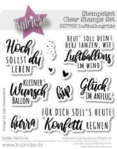 Kulricke Stempel "Luftballongrüße" Clear Stamp