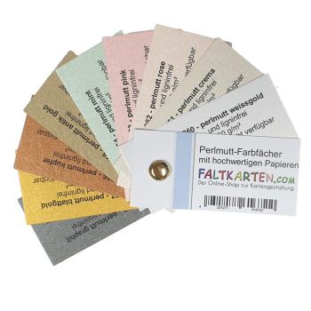 Farbfächer - Musterfächer "Metallic & Perlmutt-Papiere"