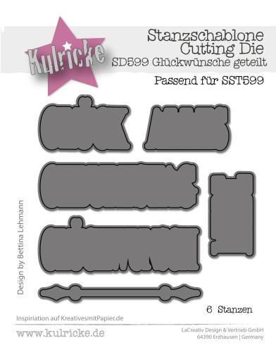 Kulricke Stanzschablone "Geteilte Glückwünsche Stanzen" Craft Die 